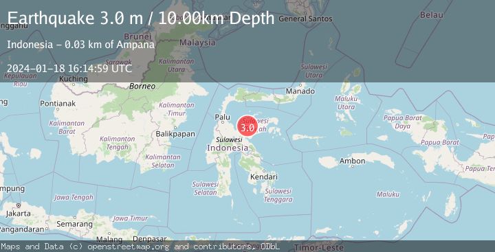 Map of SULAWESI, INDONESIA