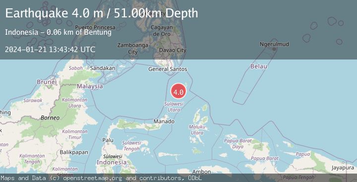 Map of KEPULAUAN TALAUD, INDONESIA