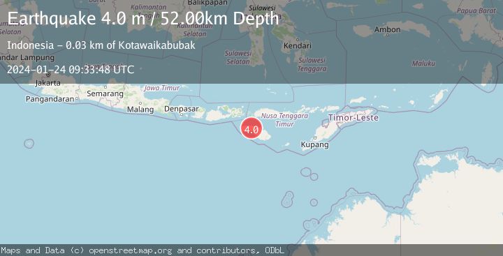 Map of SUMBA REGION, INDONESIA