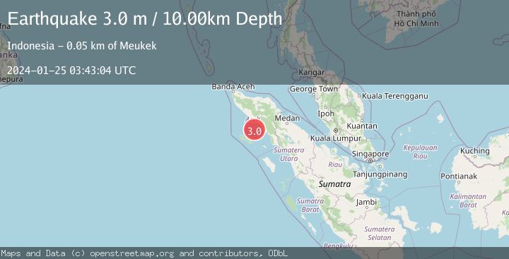 Map of NORTHERN SUMATRA, INDONESIA
