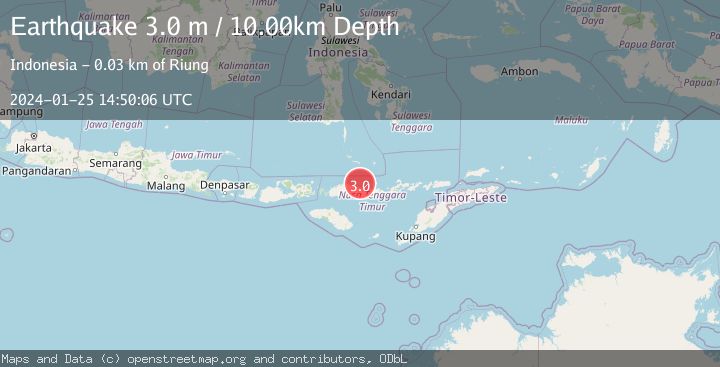 Map of FLORES REGION, INDONESIA