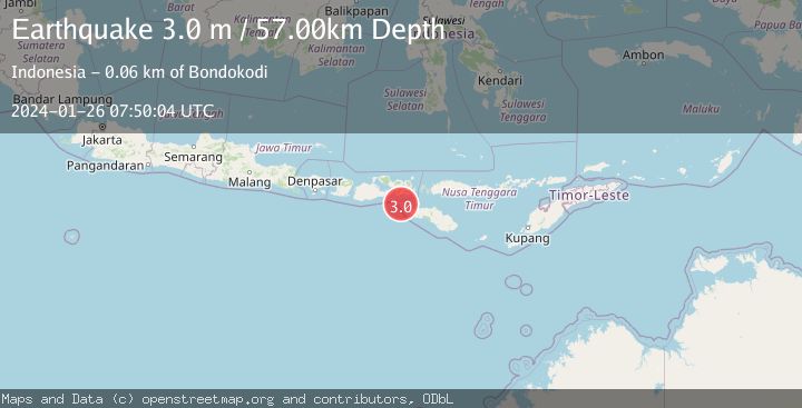 Map of SUMBAWA REGION, INDONESIA