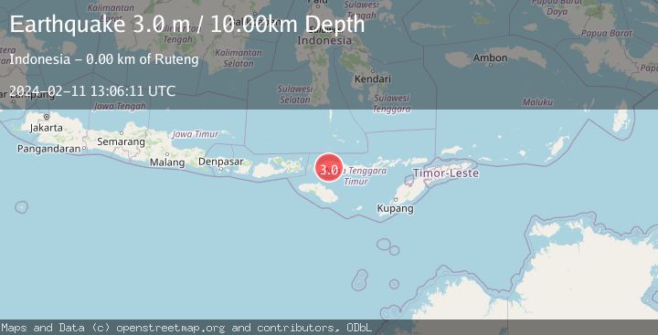 Map of FLORES REGION, INDONESIA