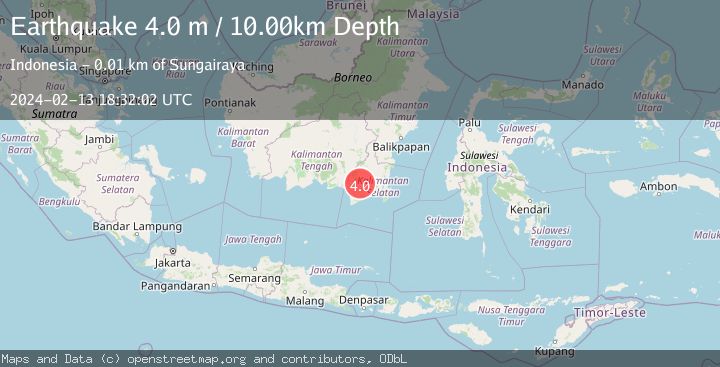 Map of KALIMANTAN, INDONESIA