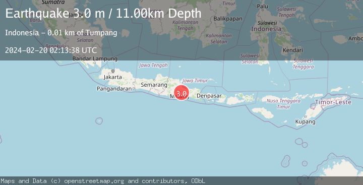 Map of JAVA, INDONESIA