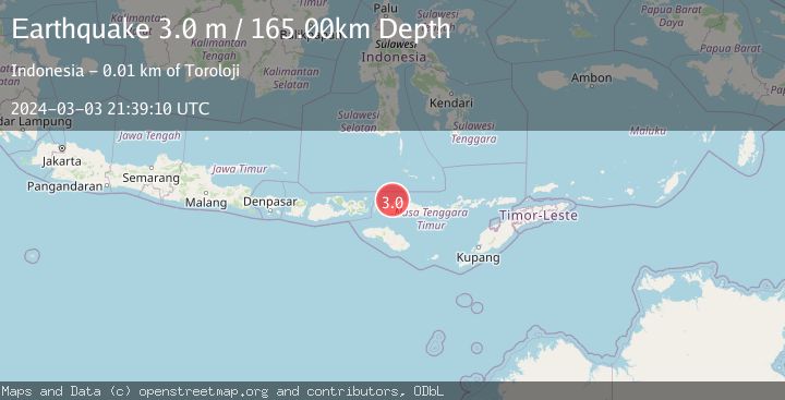 Map of FLORES REGION, INDONESIA