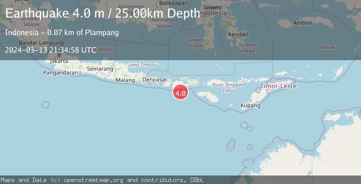 Map of SUMBAWA REGION, INDONESIA