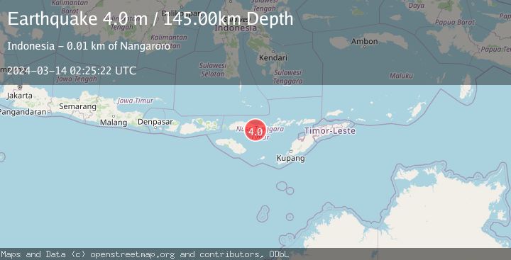 Map of FLORES REGION, INDONESIA