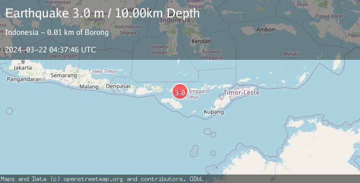 Map of FLORES REGION, INDONESIA