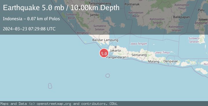 Map of JAVA, INDONESIA