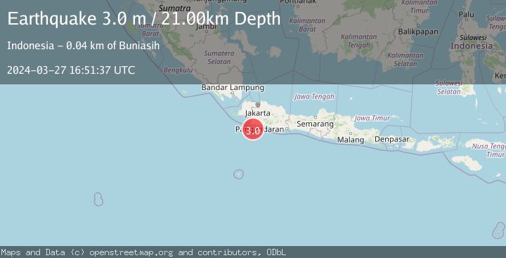 Map of JAVA, INDONESIA