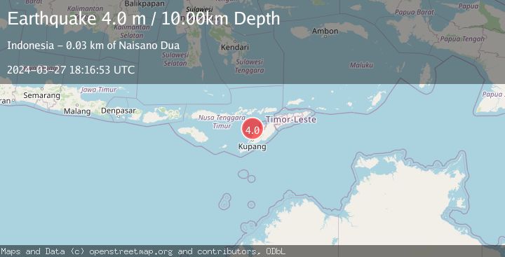 Map of TIMOR REGION, INDONESIA