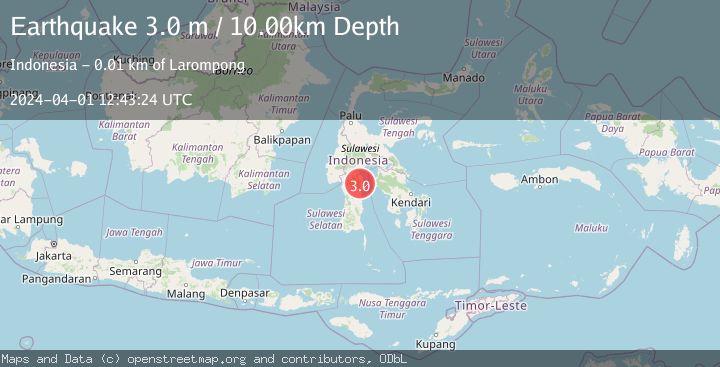 Map of SULAWESI, INDONESIA