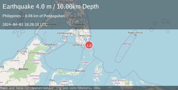 Map of MINDANAO, PHILIPPINES
