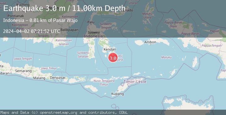 Map of SULAWESI, INDONESIA