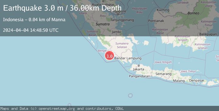 Map of SOUTHERN SUMATRA, INDONESIA
