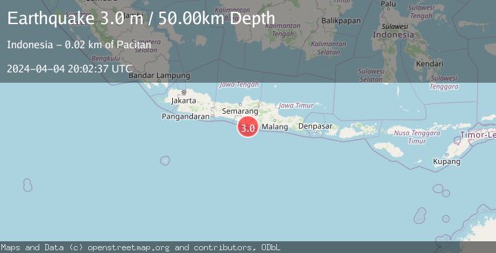 Map of JAVA, INDONESIA