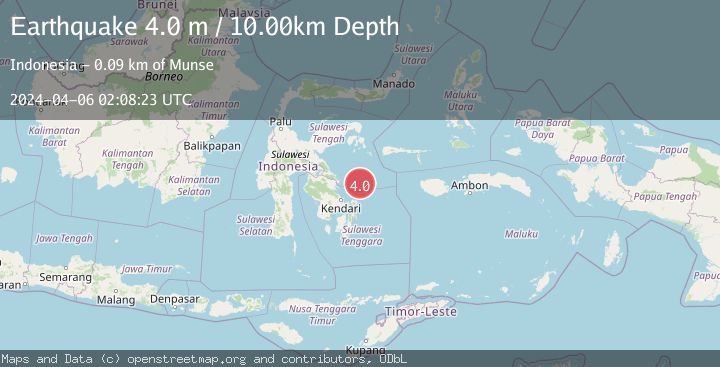 Map of SULAWESI, INDONESIA