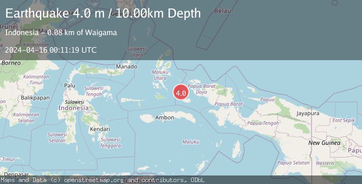 Map of PAPUA REGION, INDONESIA