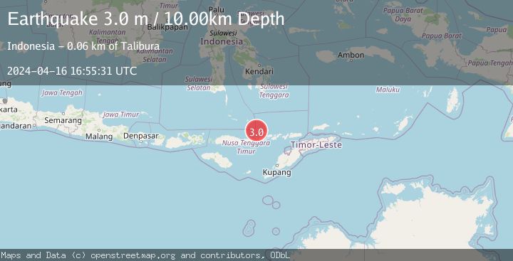 Map of FLORES REGION, INDONESIA