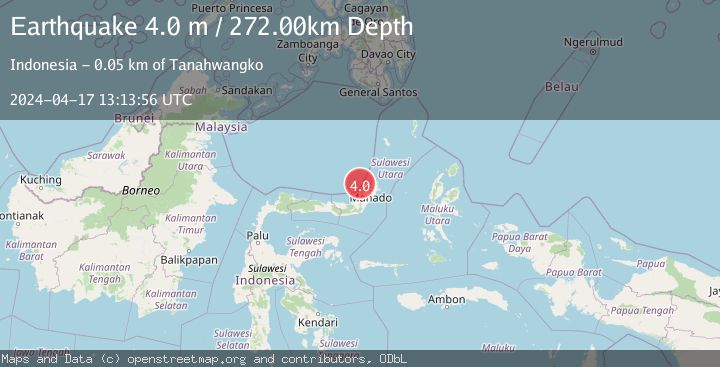 Map of MINAHASA, SULAWESI, INDONESIA