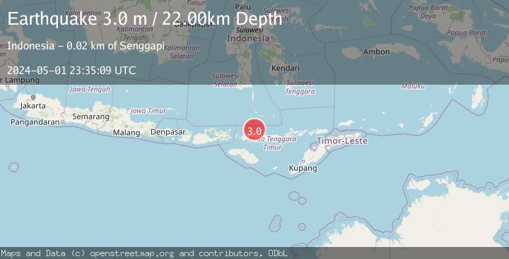 Map of FLORES REGION, INDONESIA