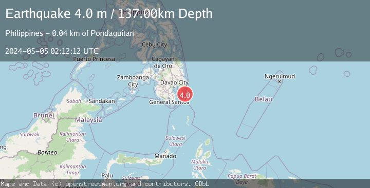Map of MINDANAO, PHILIPPINES