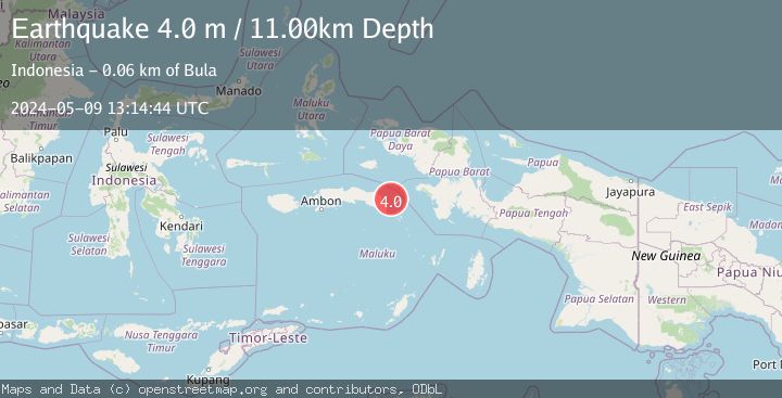 Map of CERAM SEA, INDONESIA