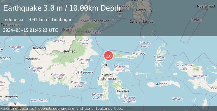 Map of MINAHASA, SULAWESI, INDONESIA