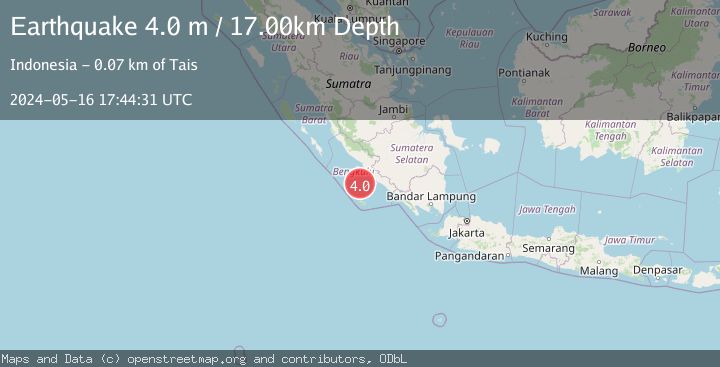 Map of SOUTHERN SUMATRA, INDONESIA