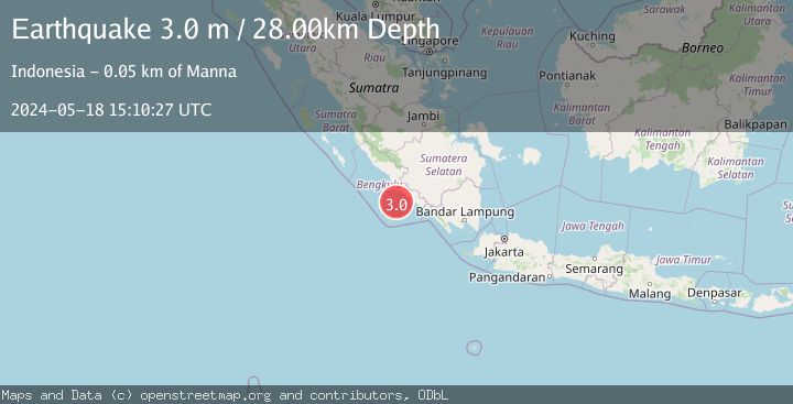 Map of SOUTHERN SUMATRA, INDONESIA