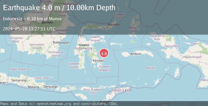 Map of SULAWESI, INDONESIA