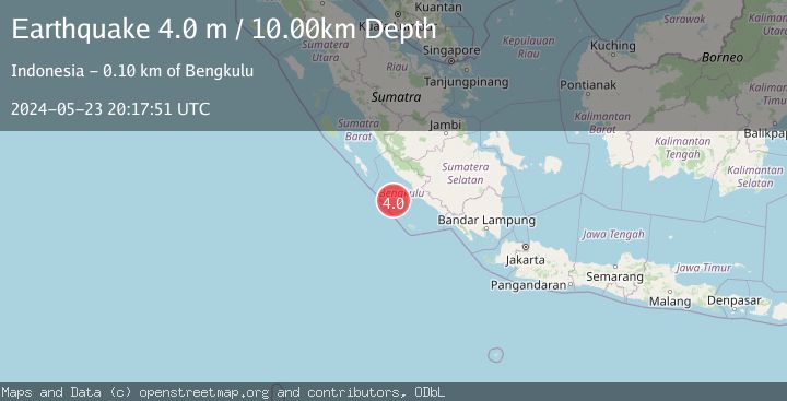 Map of SOUTHERN SUMATRA, INDONESIA