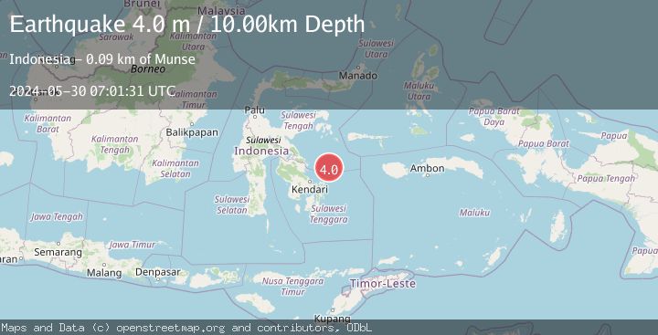 Map of SULAWESI, INDONESIA