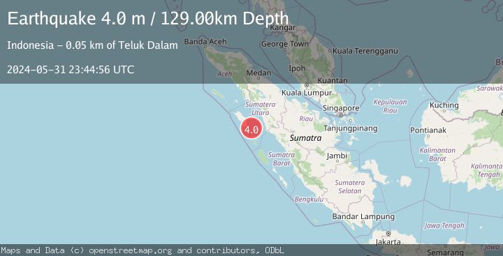 Map of NIAS REGION, INDONESIA