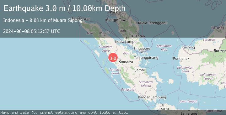 Map of NORTHERN SUMATRA, INDONESIA
