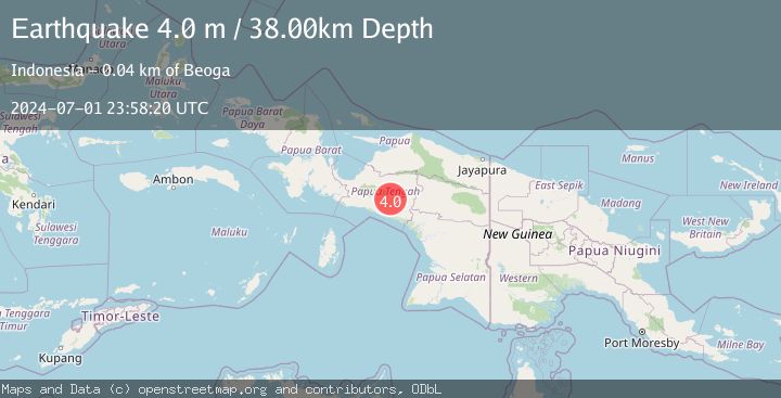 Map of PAPUA, INDONESIA