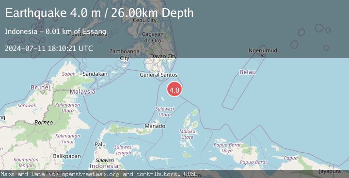 Map of KEPULAUAN TALAUD, INDONESIA