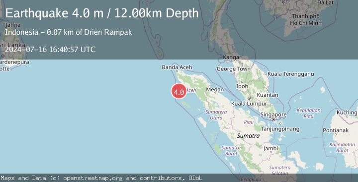 Map of OFF W COAST OF NORTHERN SUMATRA