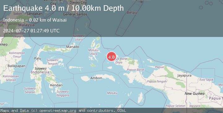 Map of PAPUA REGION, INDONESIA