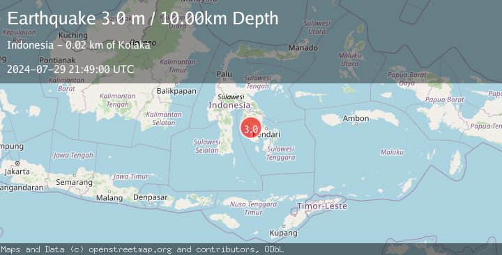 Map of SULAWESI, INDONESIA