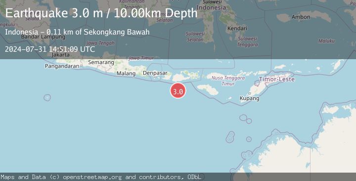 Map of SUMBAWA REGION, INDONESIA