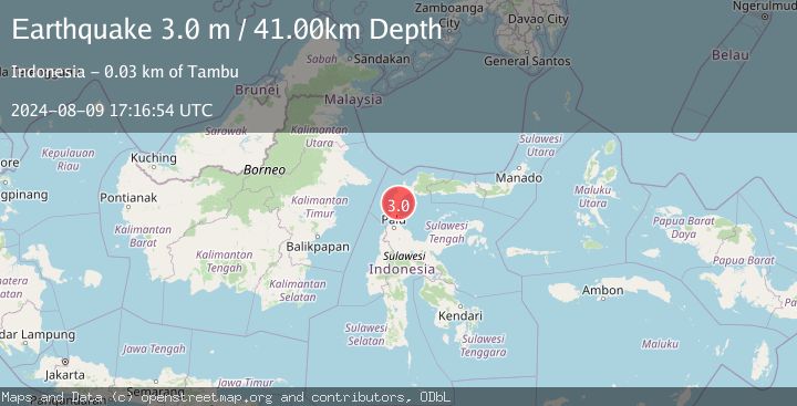 Map of MINAHASA, SULAWESI, INDONESIA