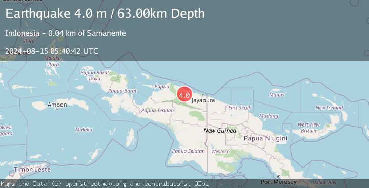 Map of NEAR N COAST OF PAPUA, INDONESIA