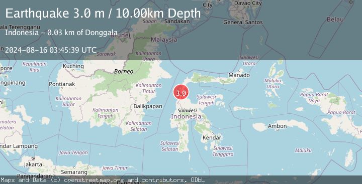 Map of MINAHASA, SULAWESI, INDONESIA