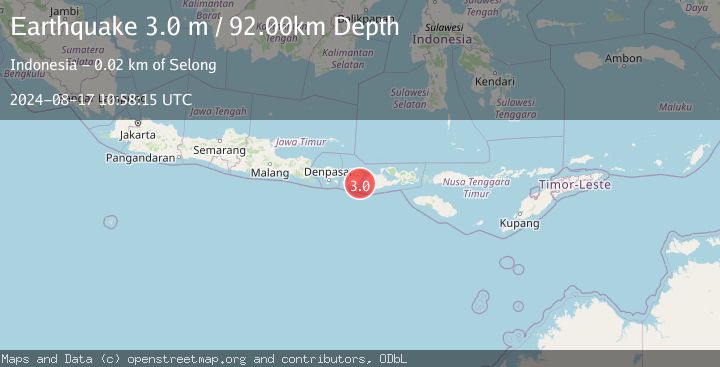 Map of LOMBOK REGION, INDONESIA