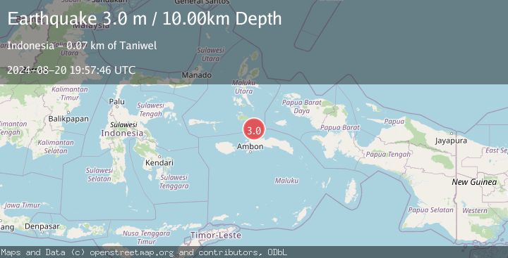 Map of CERAM SEA, INDONESIA