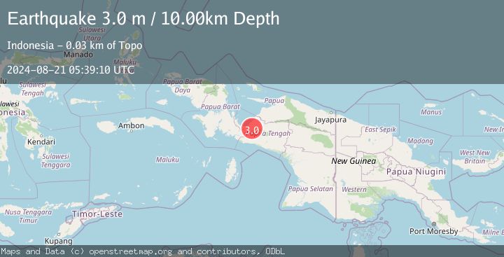 Map of PAPUA, INDONESIA
