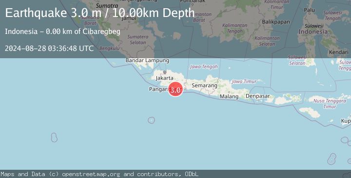 Map of JAVA, INDONESIA