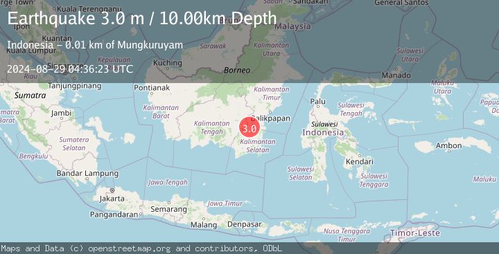 Map of KALIMANTAN, INDONESIA